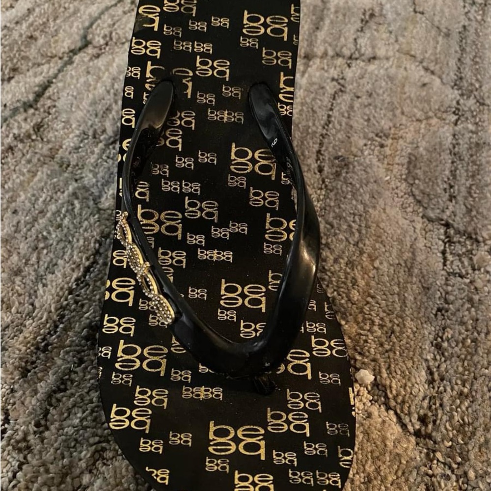 Bebe wedge flip flop